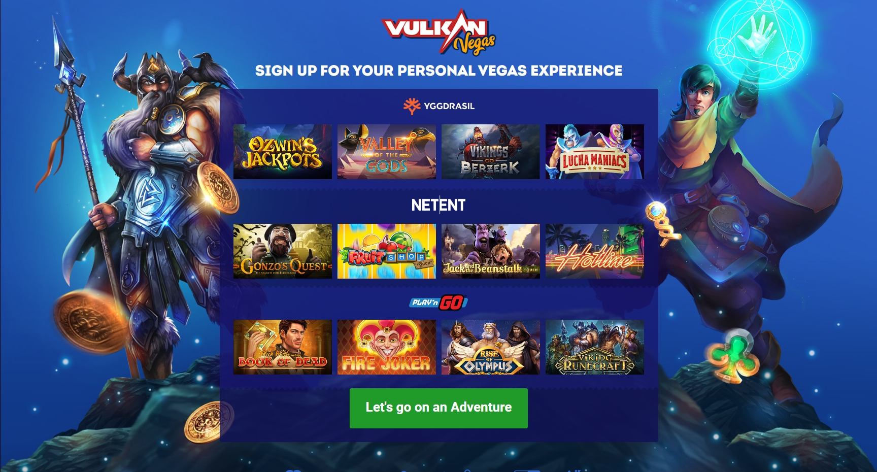 Vulkan Vegas Game Hall